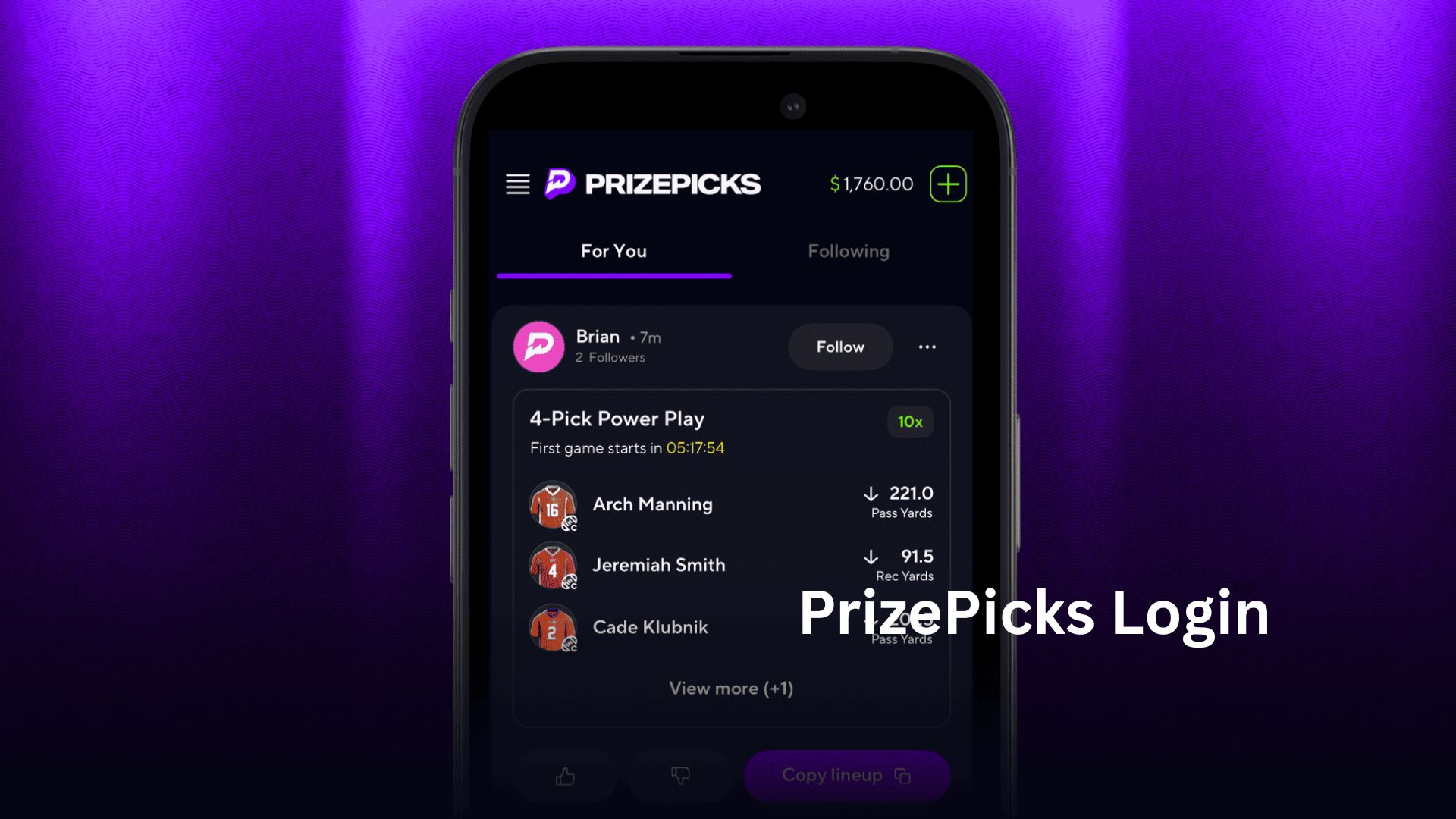 prizepicks login